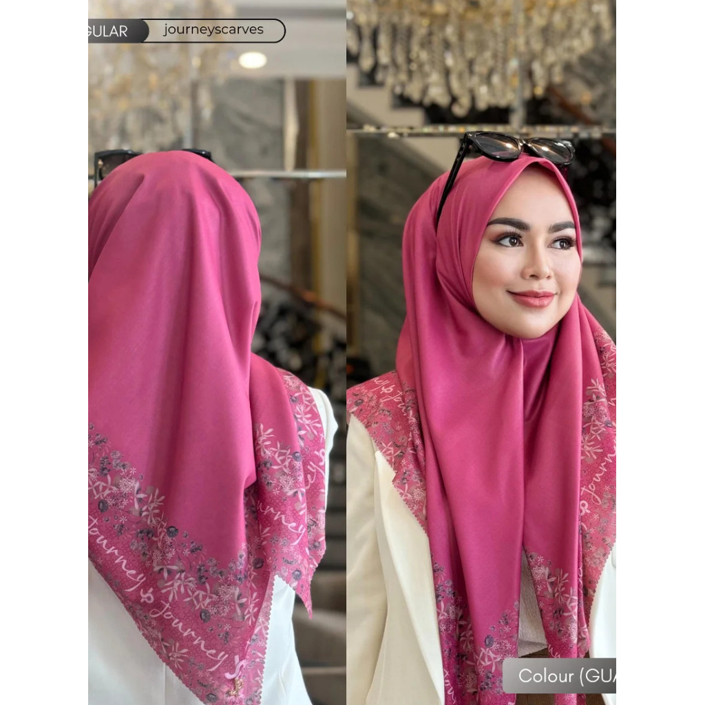 Hijab Voal Motif Hijab Segiempat jp kw Vanila kw ala Journey scarves