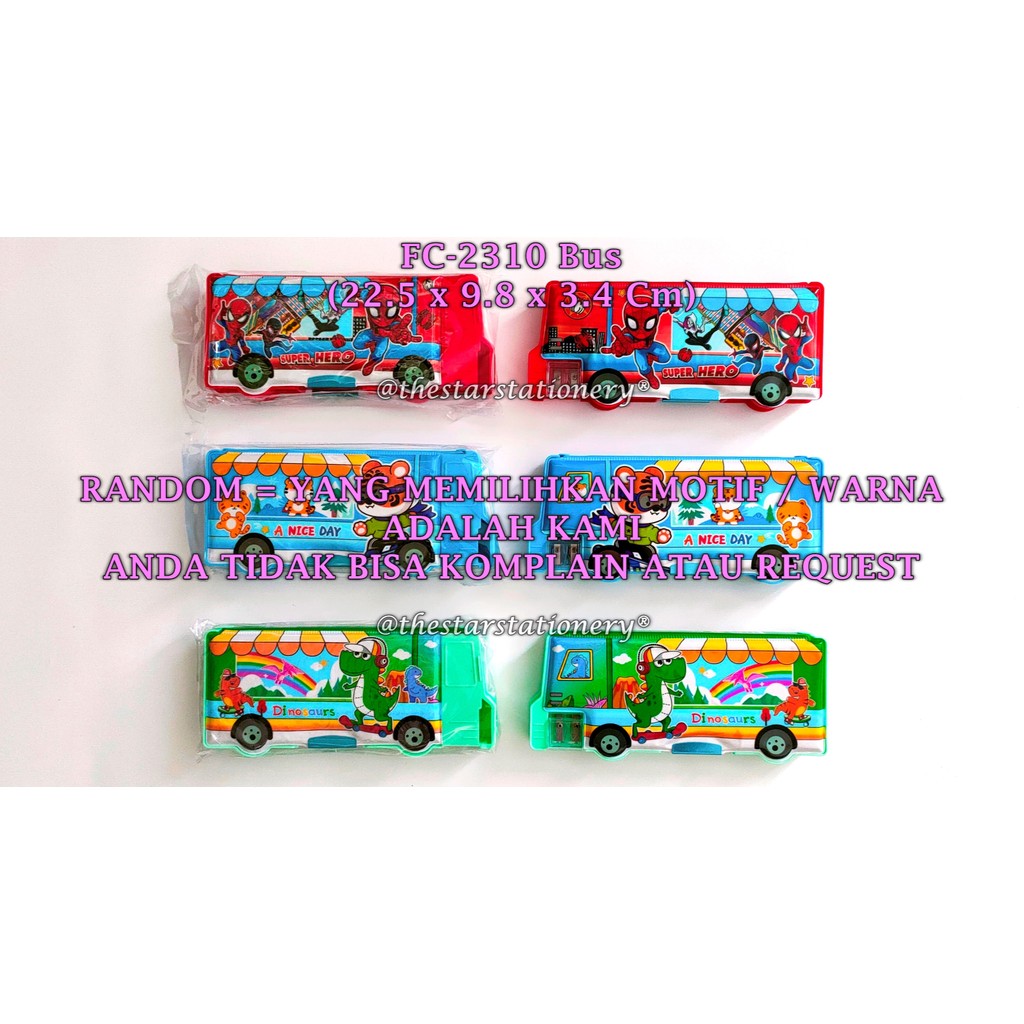 

(1 Biji) GROSIR Kotak Pensil Magnet Bus 22.5*9.8*3.4 Cm / Kotak Pensil Magnet GXIMP FC-2310 FC-2311