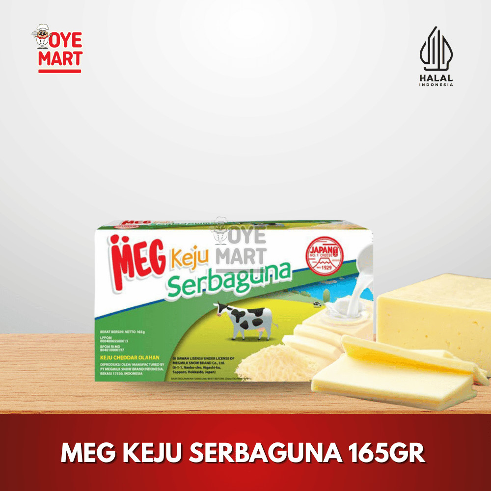 

MEG KEJU SERBAGUNA 165GR / KEJU CHEDDAR OLAHAN