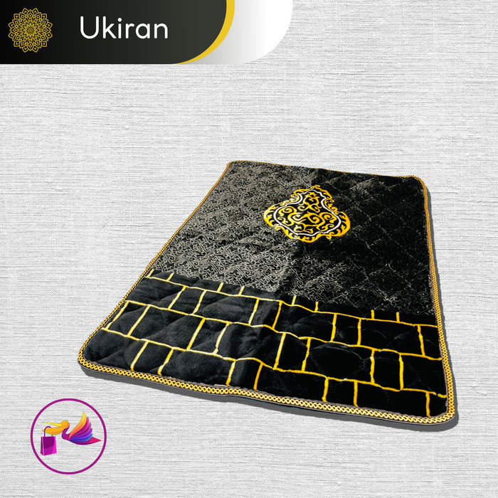 Sajadah Tebal Kiswah Hitam  Busa Empuk Jumbo - Random