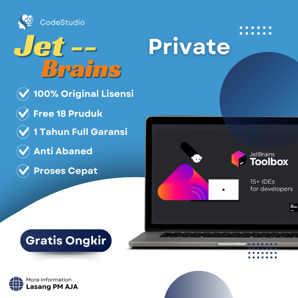 License JT-Brain PyCharm dan 18 Product Lainya 1 Tahun Bergaransi
