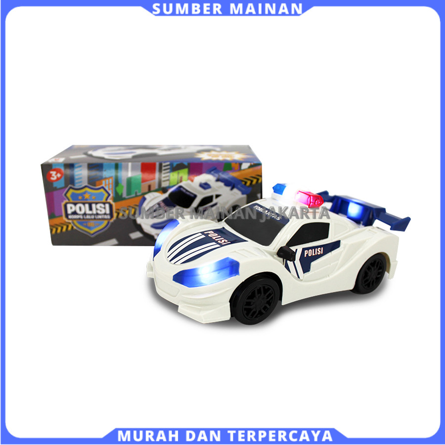 Mobil Polisi Korlantas Bump And Go - Mainan Mobil Polisi Baterai