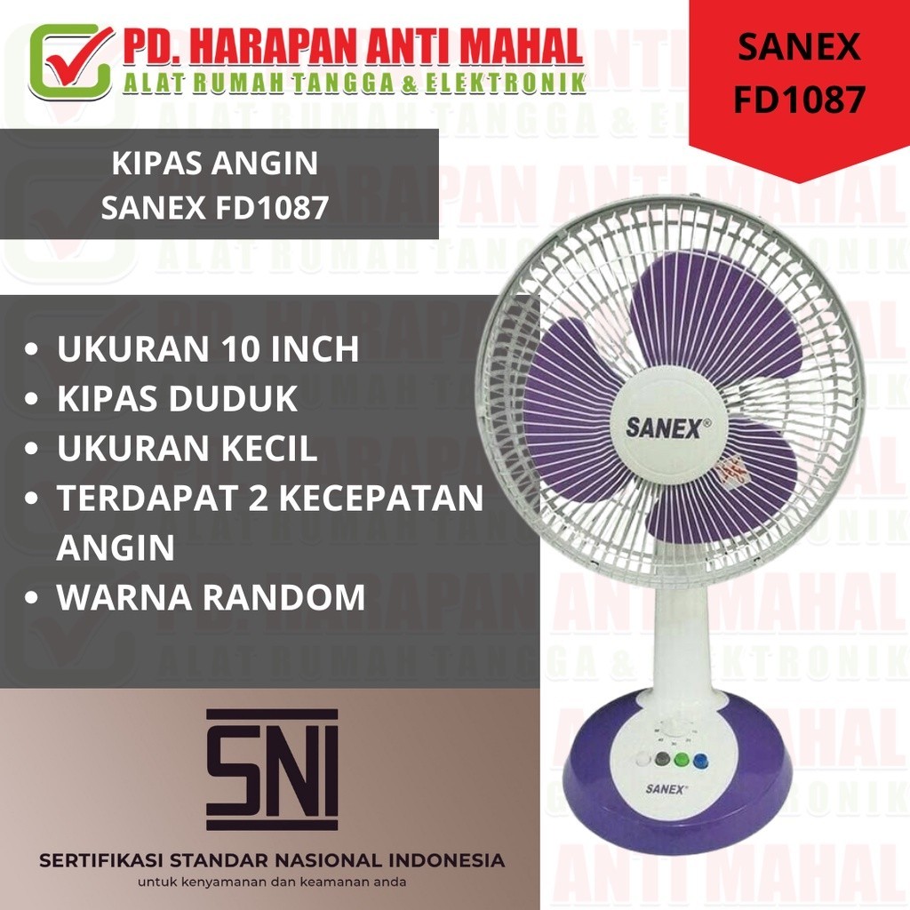 KIPAS ANGIN SANEX FD1087/ KIPAS ANGIN SEDANG SANEX FD1087/ KIPAS ANGIN 2 KECEPATAN SANEX FD1087/ KIP