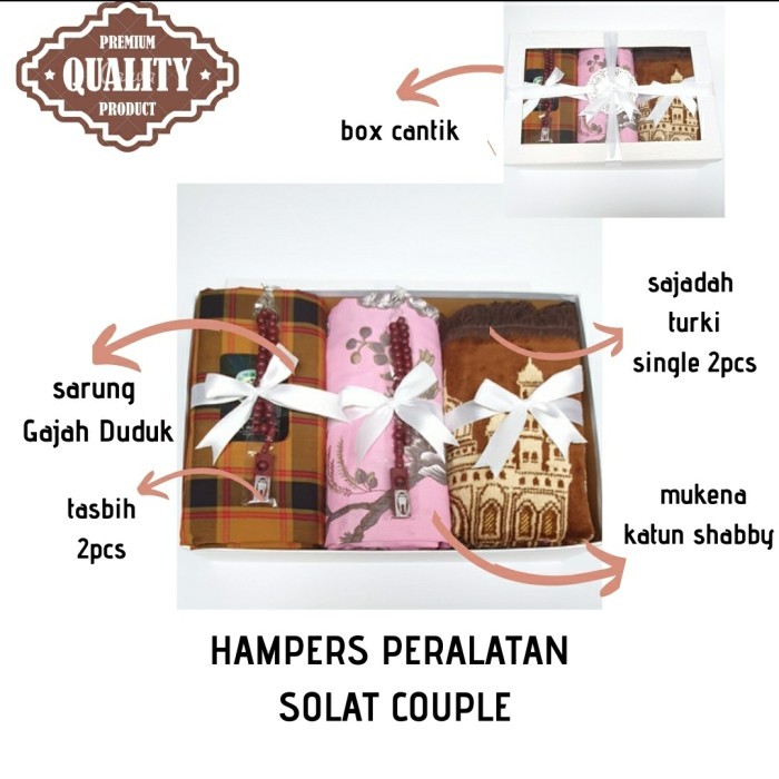 

Best Seller HAMPERS KADO ALAT SOLAT CEWEK COWOK COUPLE FREE TASBIH&GIFT CARD