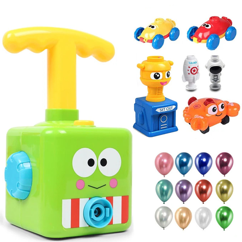 

Balloon Launcher Manual Balloon Pump Car Racer Party Supplies Preschool Educational Science Toys For Kids Boys Girls 3+Years Old