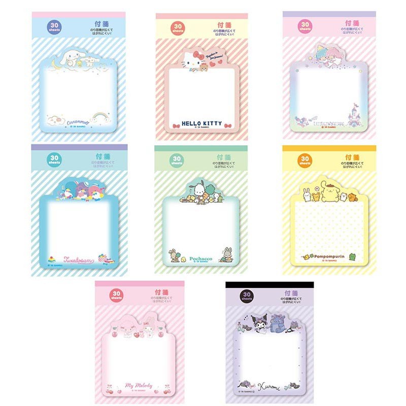 

48pcs/lot Kuromi Melody Memo Pad Sanrio Cinnamoroll Little Twin Stars Sticky Note Notepad Planner Sticker Post School Supplies
