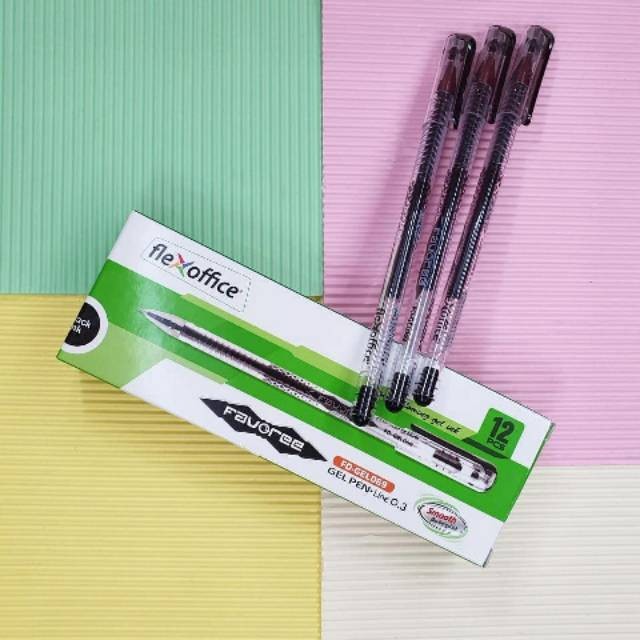

[SG] Bolpoint Gel Flexoffice Favoree Hitam Fogel069