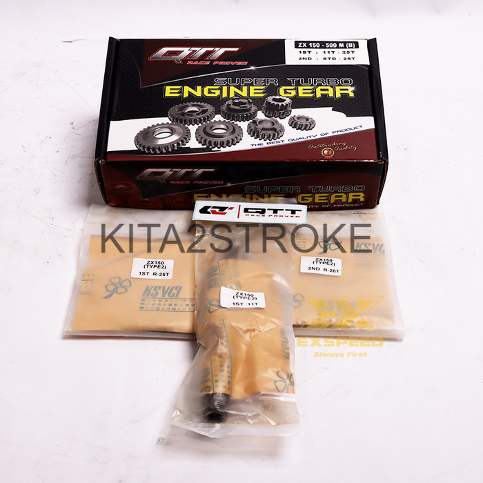 READY QTT GEAR RATIO RASIO QTT KAWASAKI NINJA KR 500 M 500M TIPE B TYPE B 1125, X28 ORIGINAL