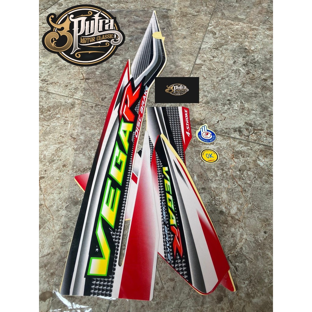 STIKER STRIPING VEGA R LAMA 2005 MERAH