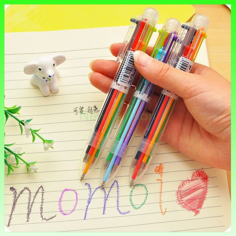 

Pulpen transparan 6 warna/pulpen gel 6 warna
