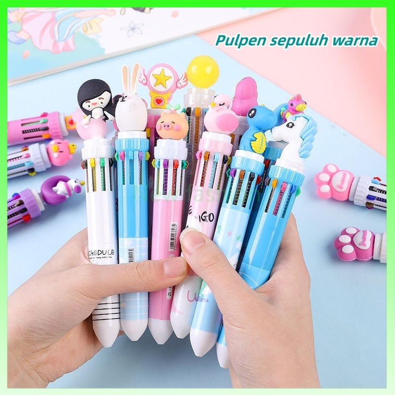 

bulpen 10 warna bermotif lucu/pulpen/pulpen anak anak