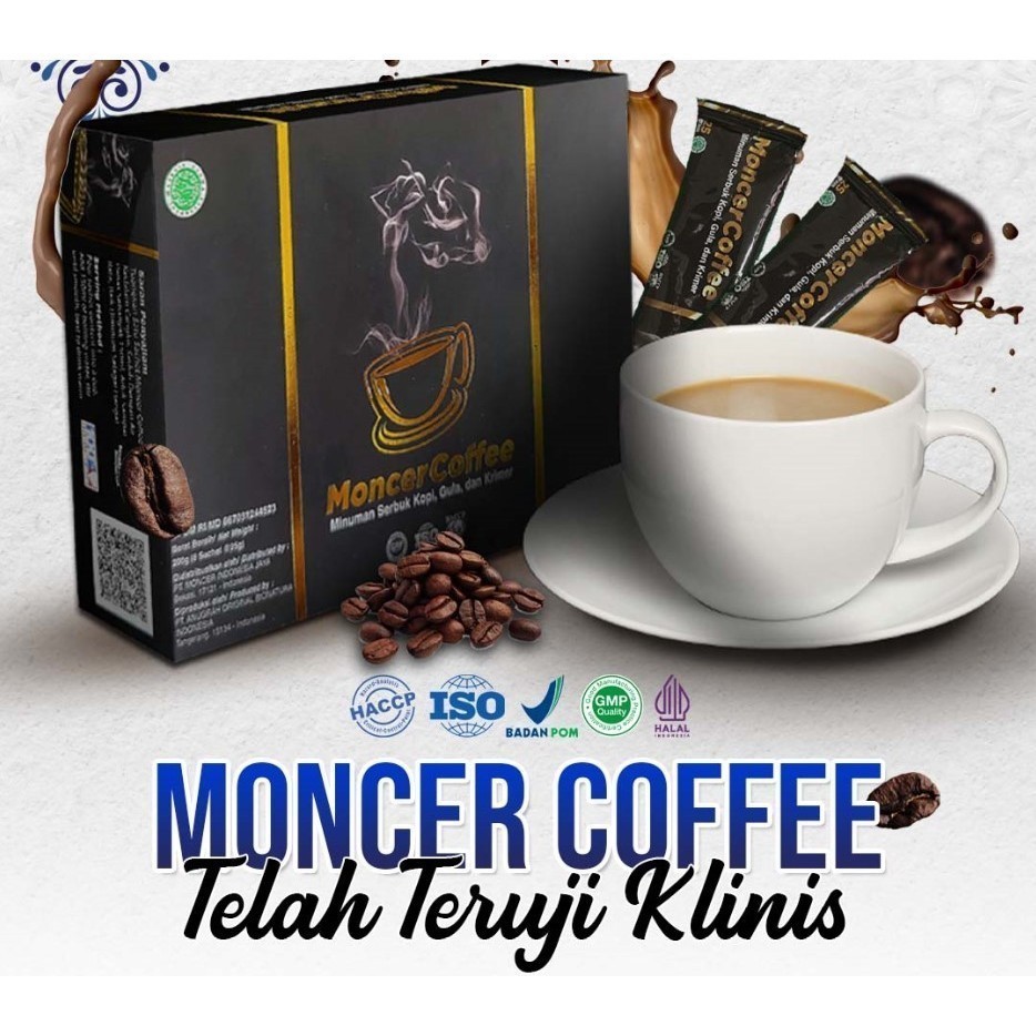 

1 box 8 sachet Kopi Monceer coffee original Herbal Viral Halal Teruji Dijamin Keasliannya Garansi Uang Kembali Asli original coffe kopi
