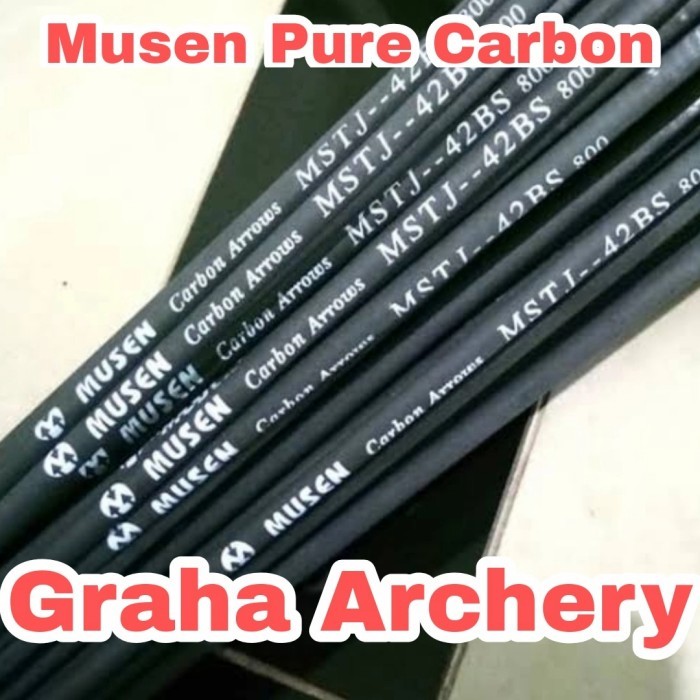 ✨TERLARIS  -ARROW MUSEN PURE CARBON - ½ Lusin, Spine 500