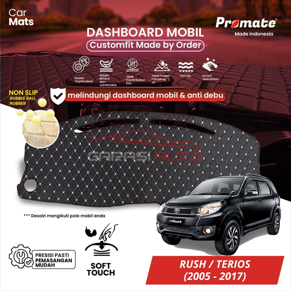 Promate Cover Dashboard Mobil Rush Terios Alas Karpet Anti Slip Kulit