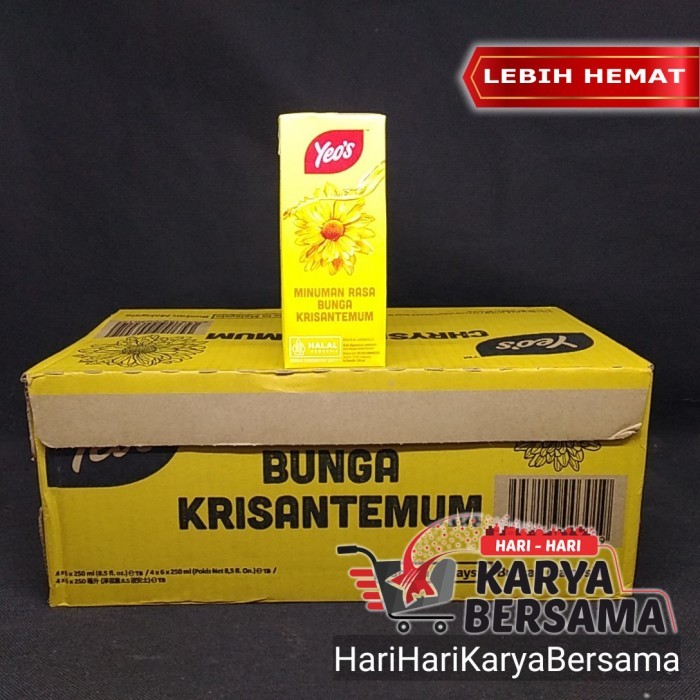 

MINUMAH YEO'S YEOS CHRYSANTHEMUM TEH BUNGA PER KARTON ISI 24 PCS X 250ML