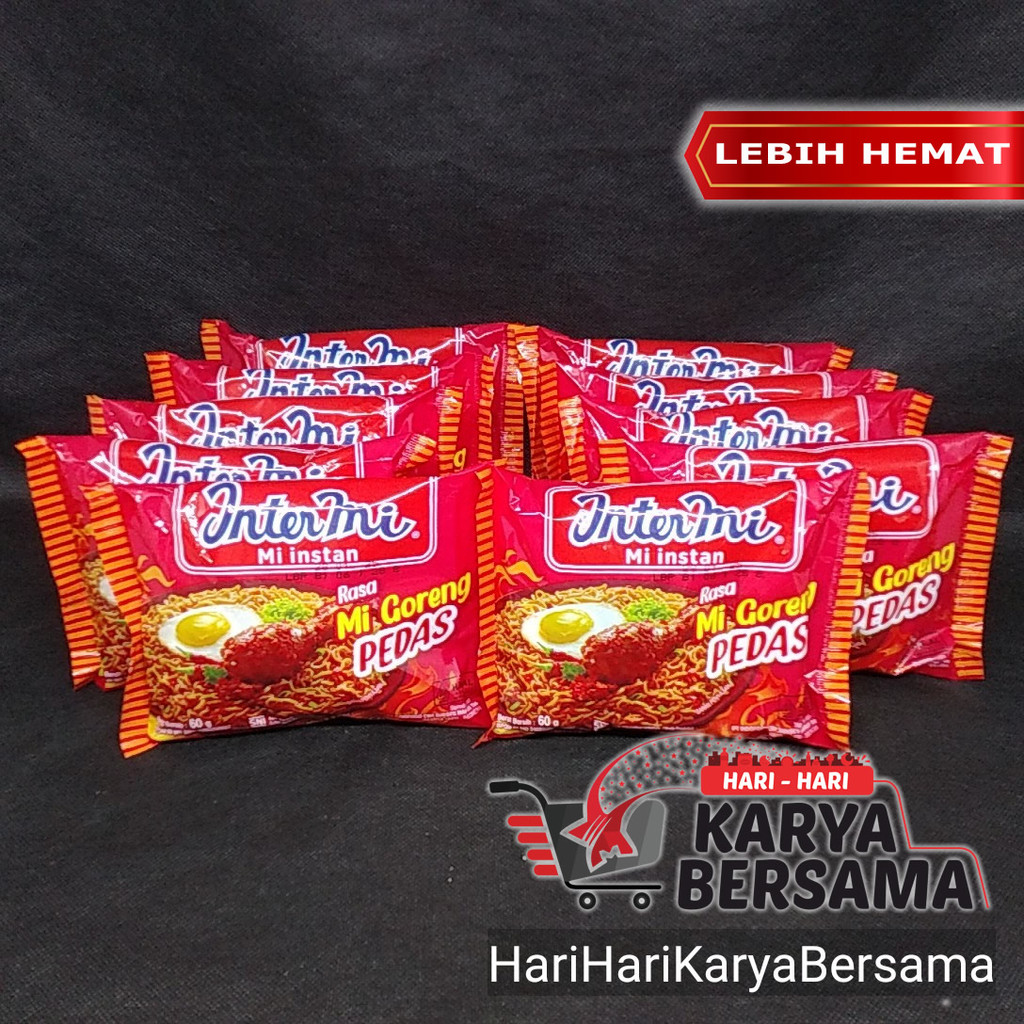 

INTERMI MIE INSTAN RASA MI GORENG PEDAS PACK ISI 10'S X 60GR