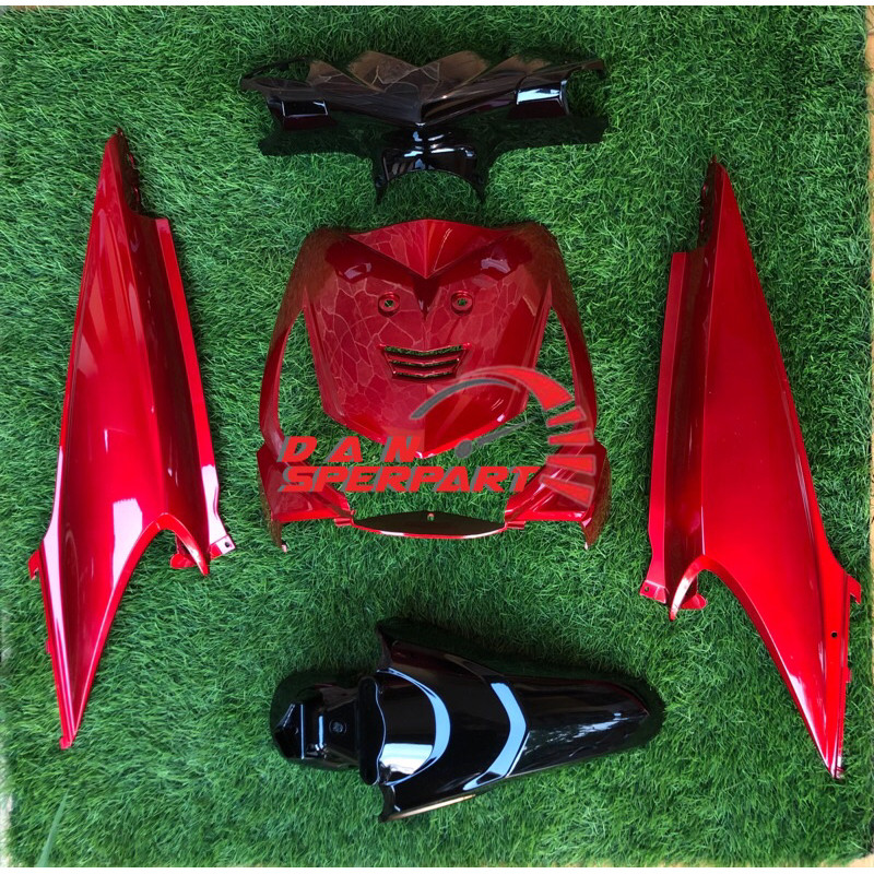 full body halus beat karbu warana hitam merah