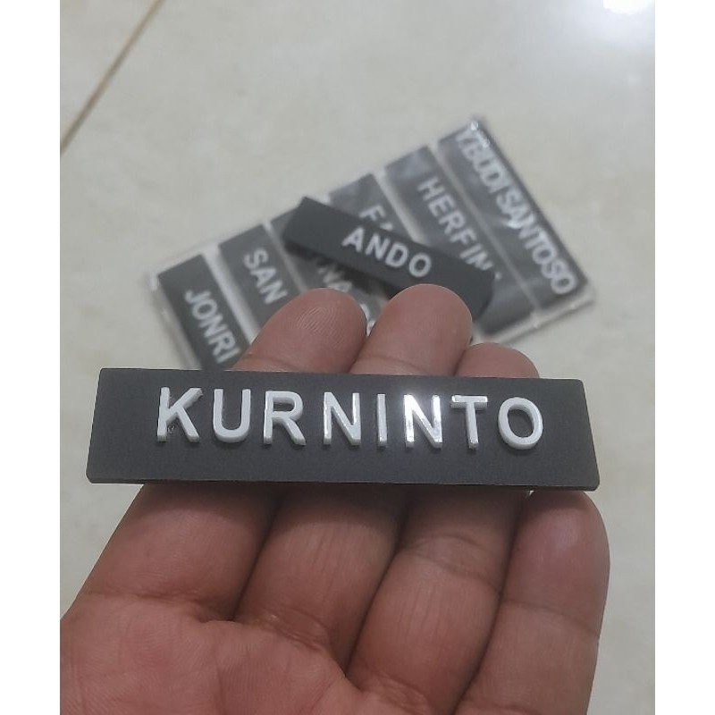 

nama dada name teg pns asn 3D timbul premium mahnet minimal nama 10 huruf