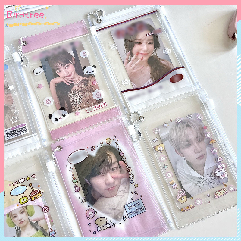 

COD Tas ritsleting 3 inci Tas penyimpanan Polaroid Tempat kartu liontin modis Name Tags