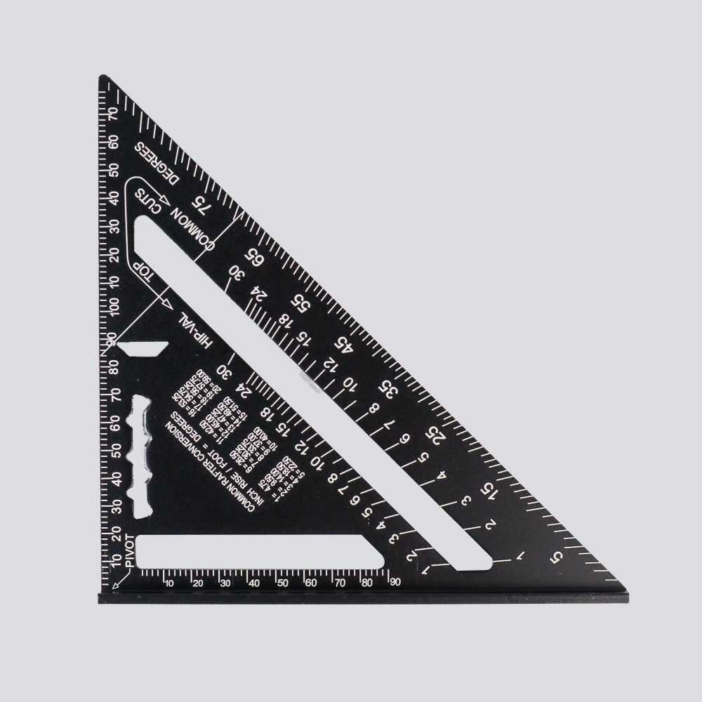 

LPKSTORE VKTECH Penggaris Siku Mistar Triangle Ruler Aluminium 7 Inch - A10D01 LPKSTORE