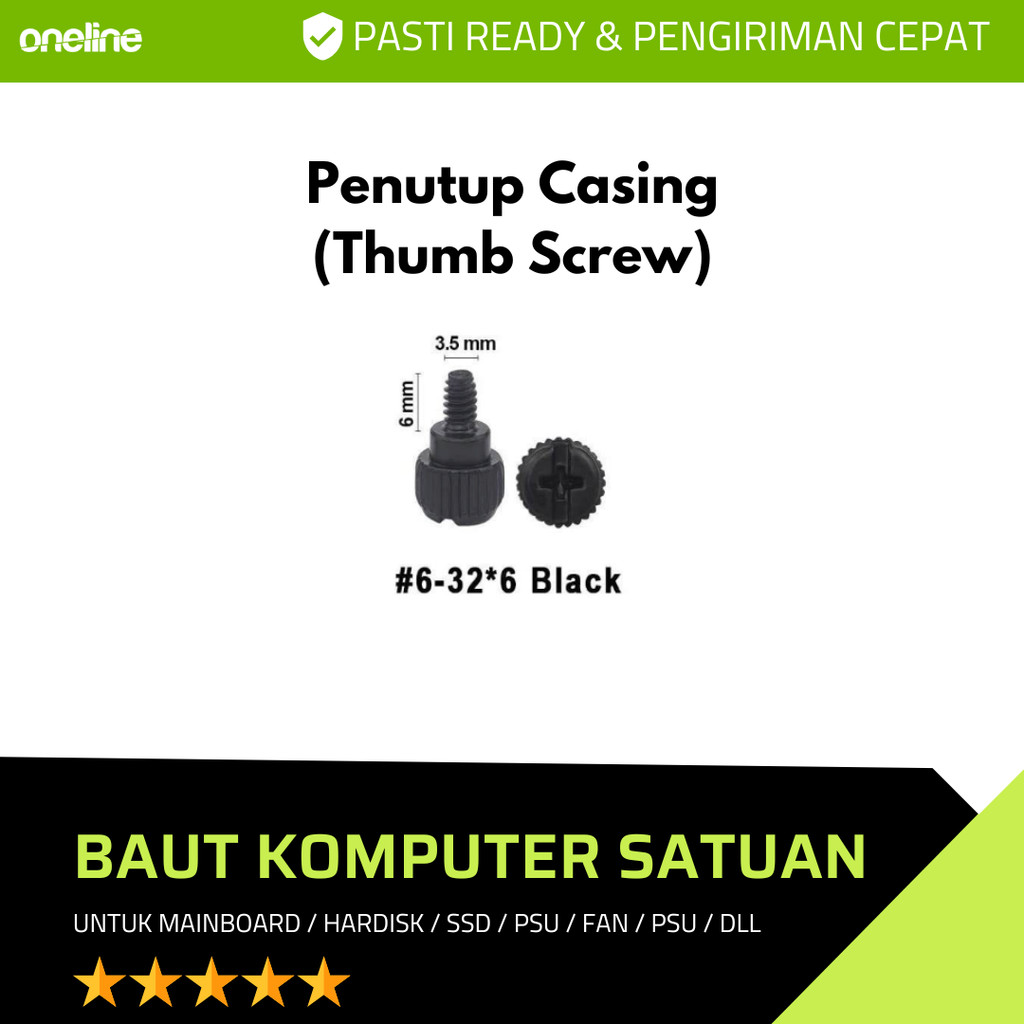 Baut Penutup Casing PC Komputer / Thumb Screw / Baut Belakang Casing Komputer