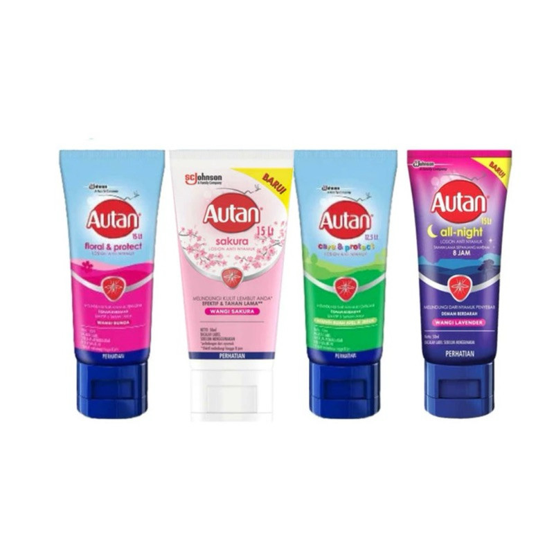 Autan Anti Nyamuk Lotion Bayi Anak Dewasa Perlindungan Gigitan Serangga Aroma Buah Bunga Pagi Siang 