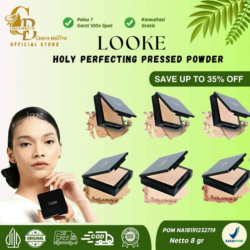 Looke Holy Perfecting Pressed Powder / Bedak Padat Looke - Bahagia Beauty