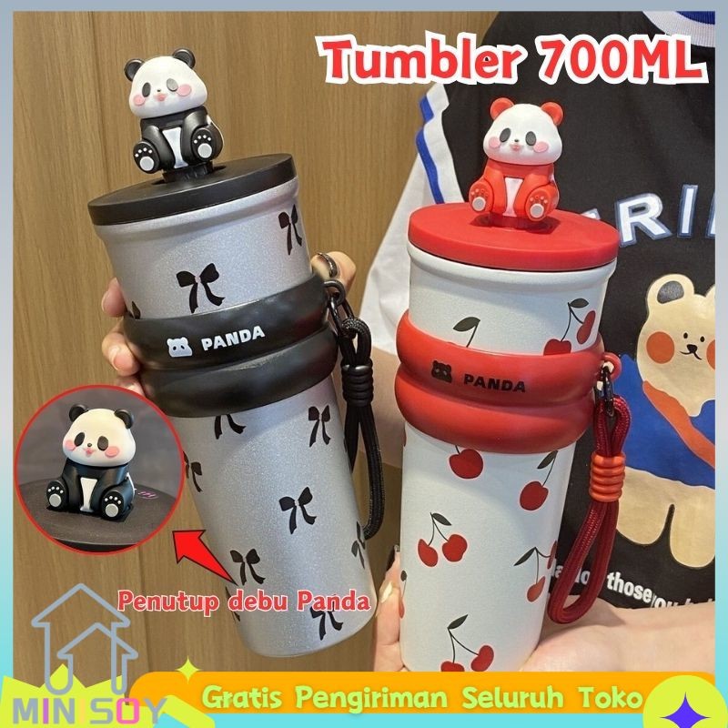 【COD】Tumbler Stainless Botol Minum Besar 700ml Tumbler Tahan Panas Dingin 24 Jam Portable Gelas Term