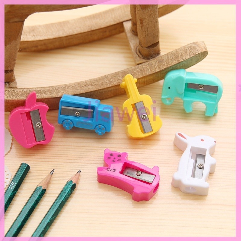 

Jiawei serutan pensil / serutan/, rautan pensil lubang tunggal, rautan pensil motif kartun,