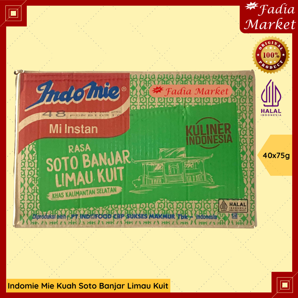 

Indomie Mie Instant Kuah Soto Banjar Limau Kuit 75g 40pcs KARTON 1 DUS