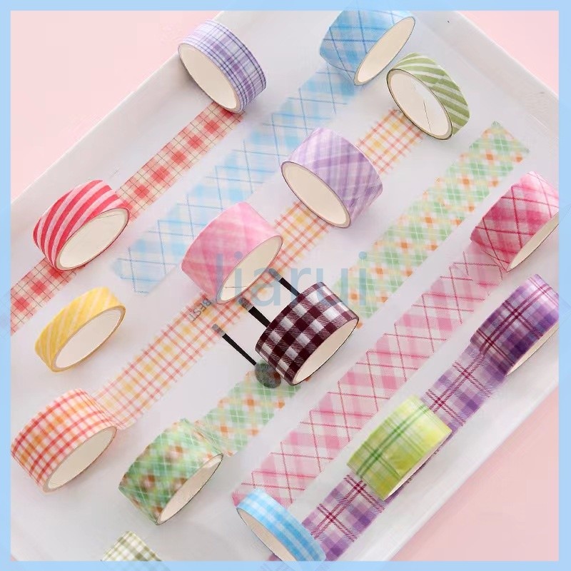 

Jiarui 6 Gulungan Pita Kertas Dekoratif Selotip Jurnal Buku Tempel DIY