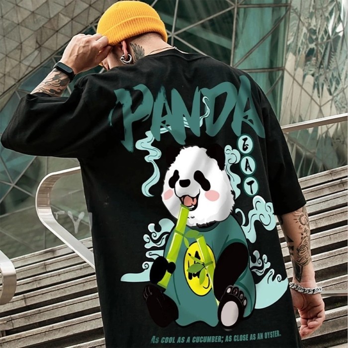 oversized T shirt Panda / Kaos Oversize / Baju distro / T shirt Pria