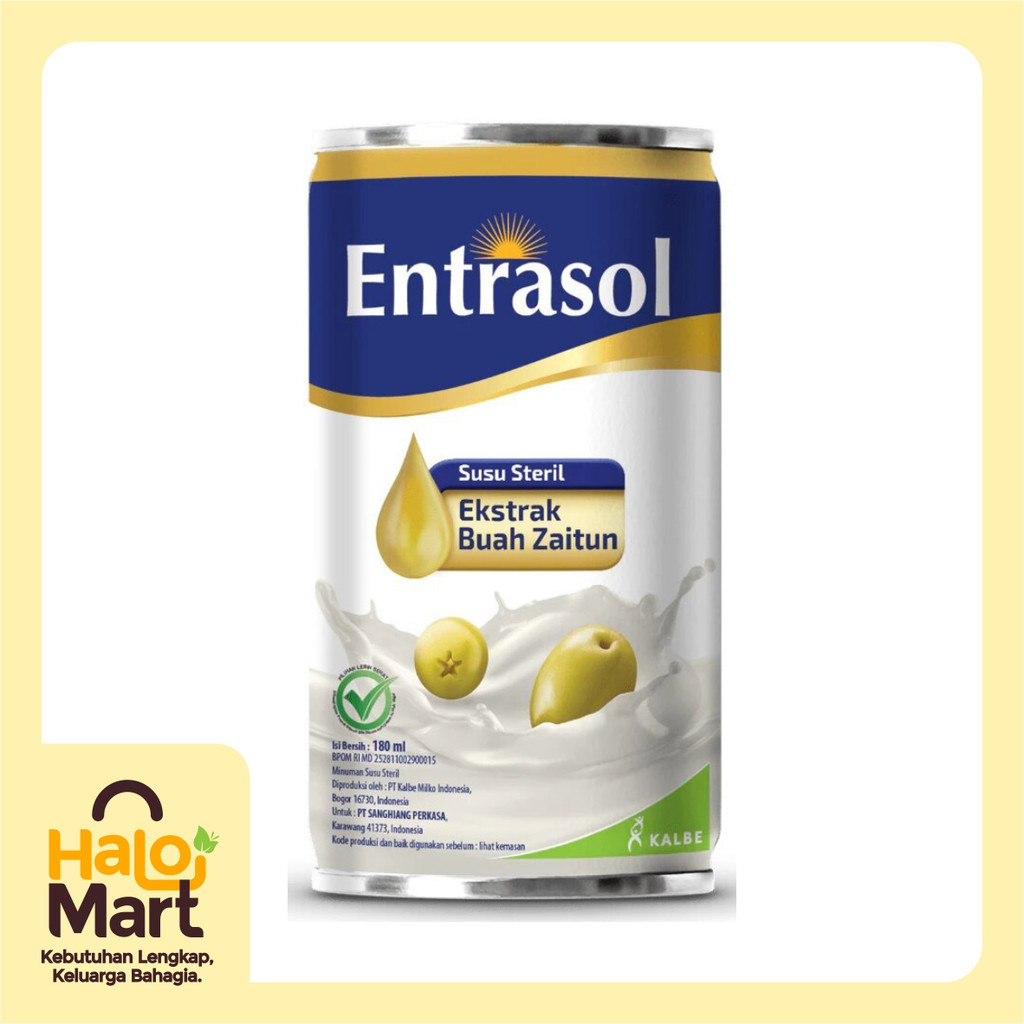 

ENTRASOL SUSU STERIL EKSTRAK BUAH ZAITUN 180ML CAN