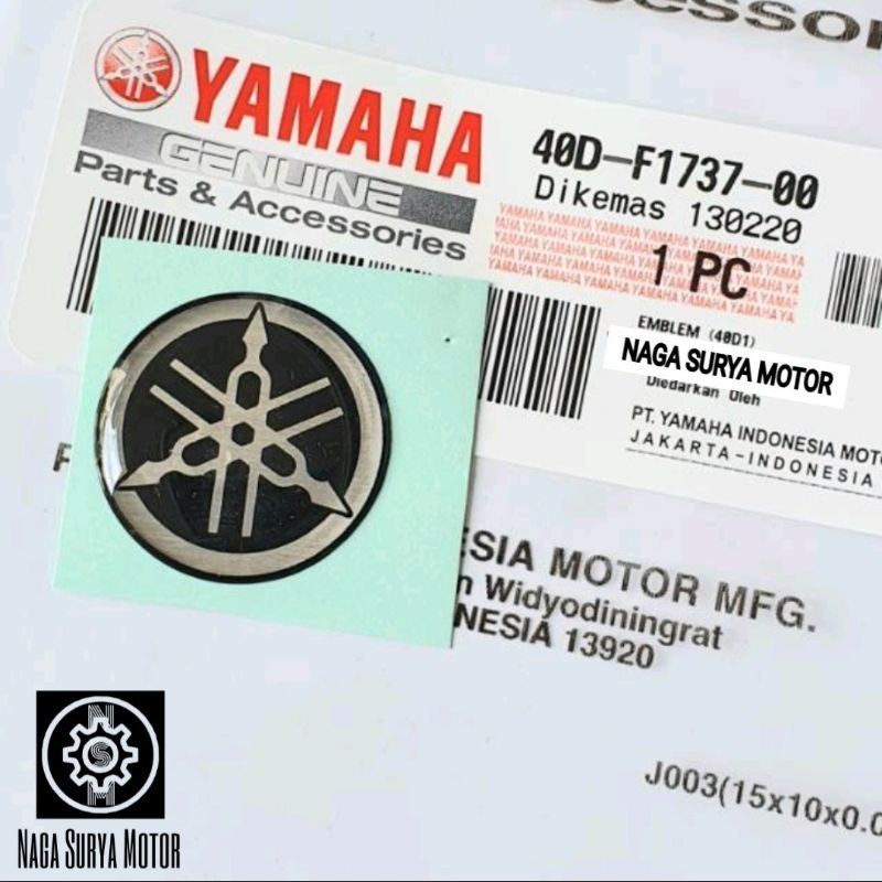 Emblem logo stang Yamaha NMax Lexi XRide 115 40D-F1737-00 ORI YGP