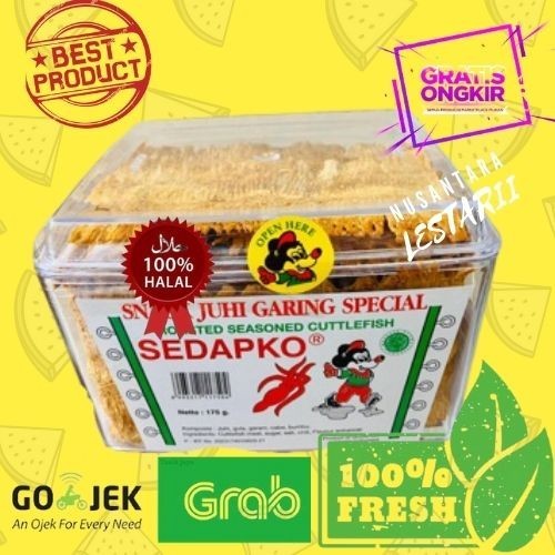 

1 pack Snack cumi garing 175 gram sedapko / Snack Juhi garing special