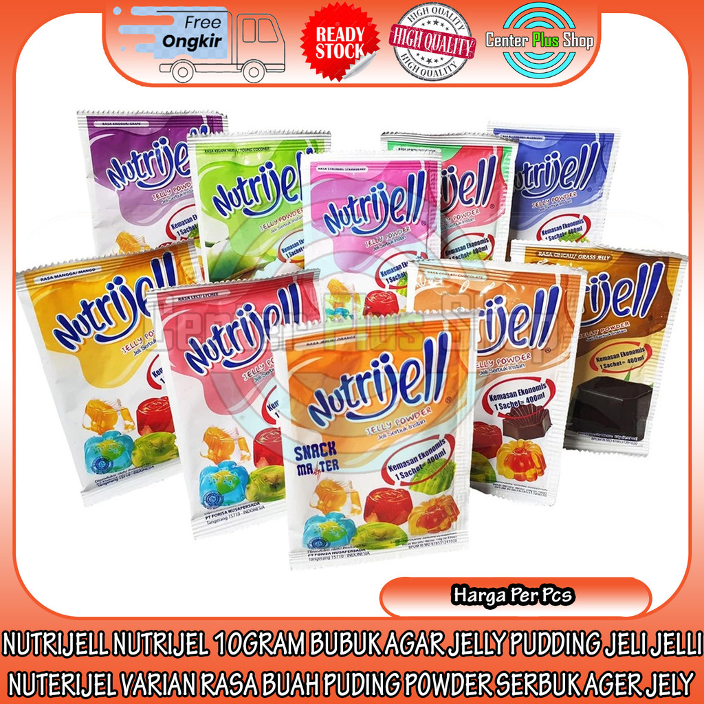 

Bubuk Agar Nutrijell Nutrijel 10gram Jelly Pudding Instan Nuterijel Varian Rasa Buah Puding Powder Serbuk Ager Jely Jeli Jelli Coklat Susu Melon Mangga Lendir Kental Kenyal Puder Plain