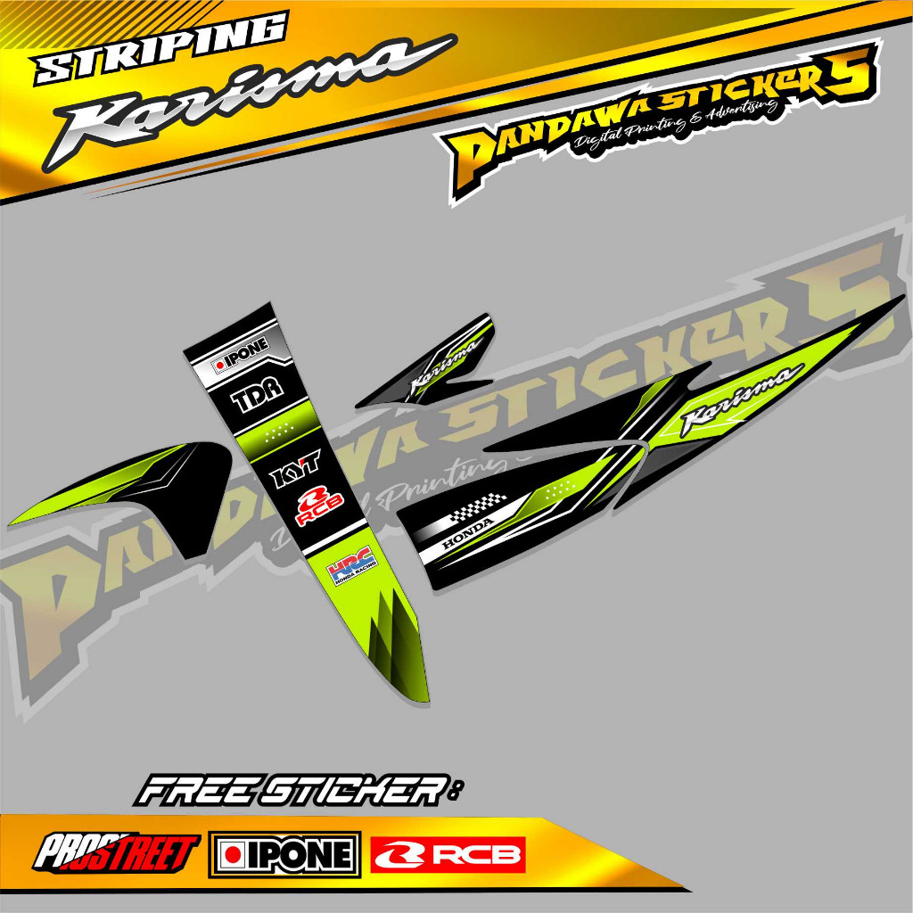 Striping Variasi Motor Honda Karisma / Stiker Variasi Motor Honda Karisma