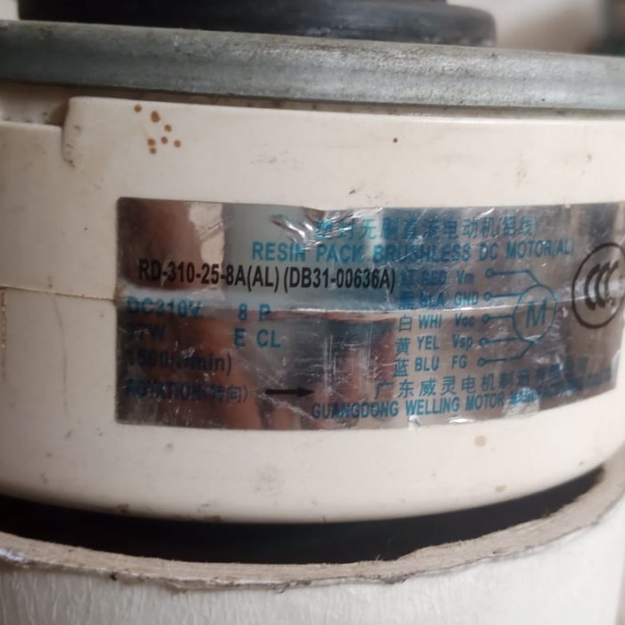 D90 Motor Fan Indoor AC Split Panasonic RD-310-25-8P(AL) (D31-00636A) DC310V 8P 27W E CL 1500(r/min)