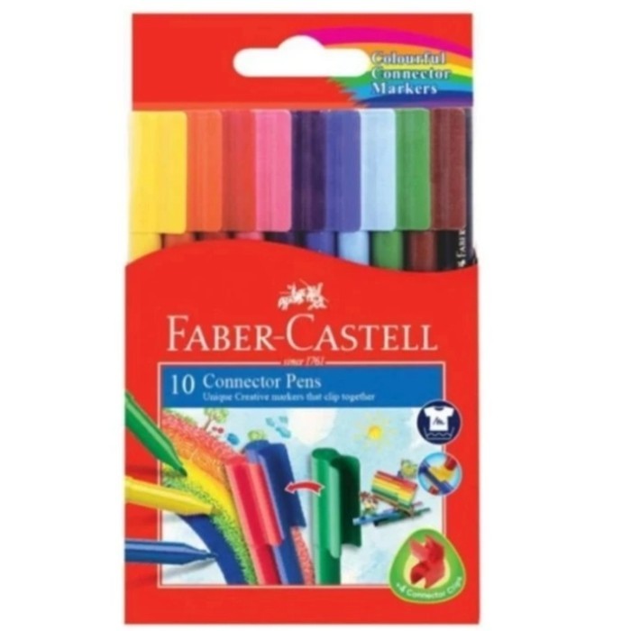 

[New Arrival] pens connector 10 warna faber Castell spidol pens 10 warna Faber-Caste