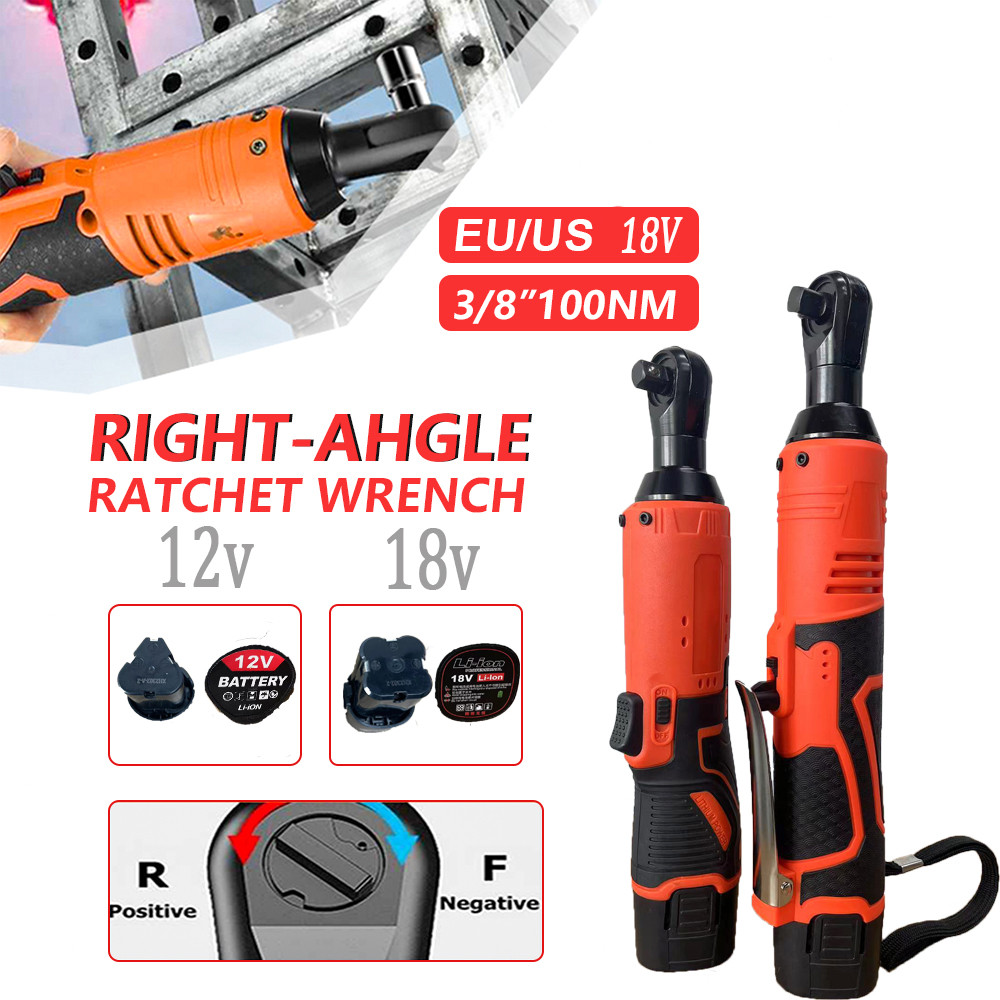 12V/18V Impact Wrench Cordless Rechargeable Electric Wrench 3/8 Inch Right Angle Ratchet Wrenches Im