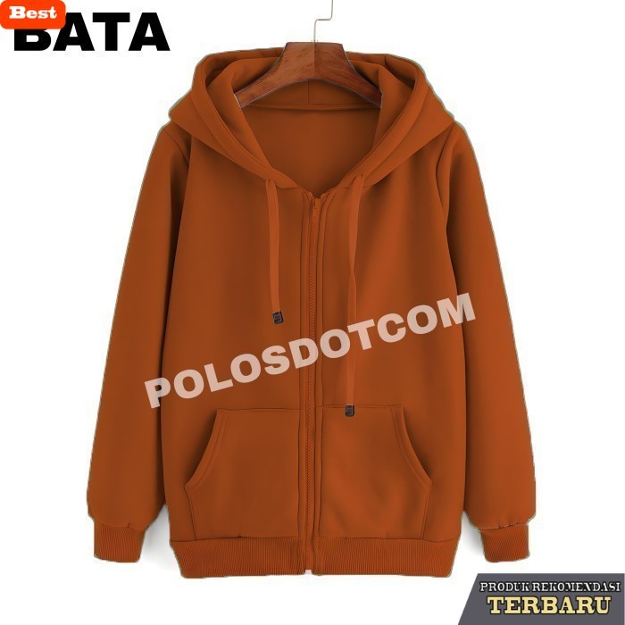 hoodie pria keren Jaket zipper hoodie polos DUSTY pria wanita M L XL XXL - BATA, XXL