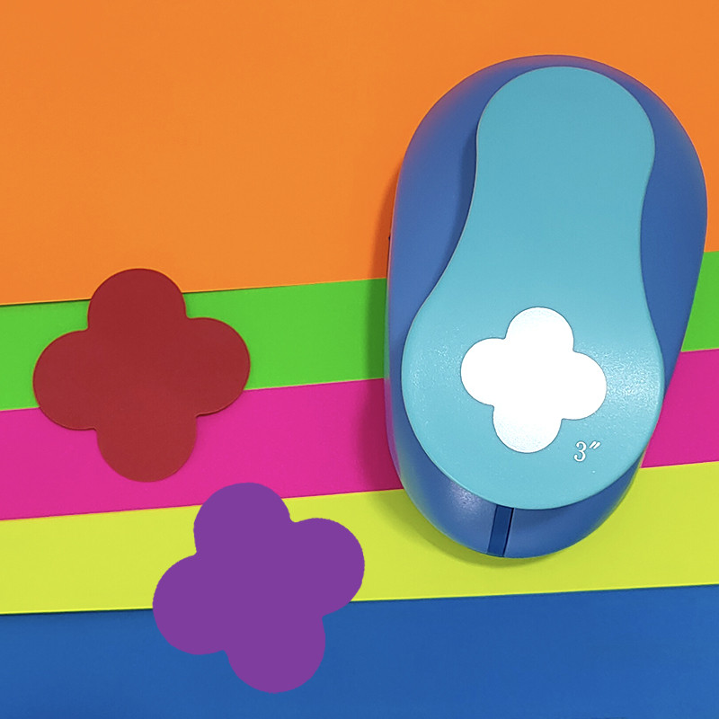 

3" Four Flower Super Large Craft Punch Scrapbooking Paper Cutter Puncher DIY Children Toys Greeting Card Decor EVA Hole Punch