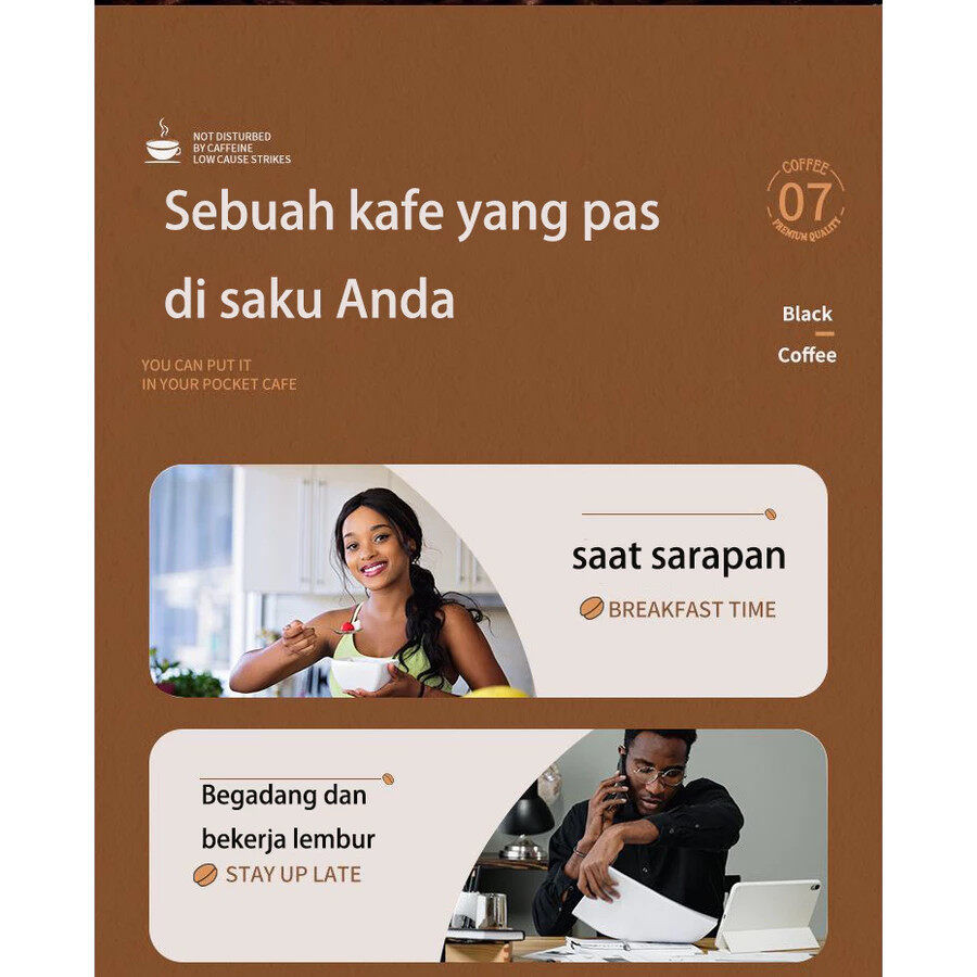 

20PCS KOPI HITAM L-KARNITIN KOPI DIET ENZIM PELANGSING TUBUH PENGHANCUR LEMAK Kopi Hitam Instan