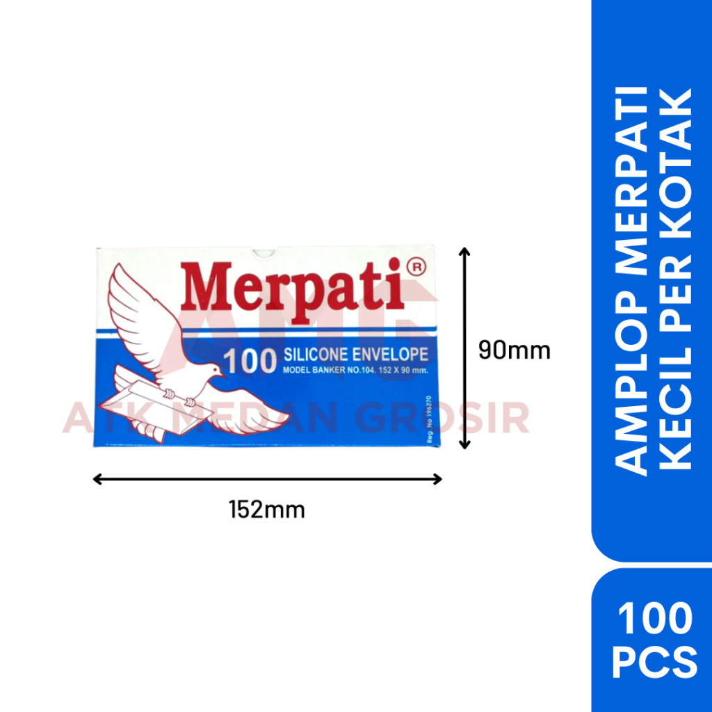 

AMPLOP MERPATI KECIL PER BOX ISI 100 LEMBAR