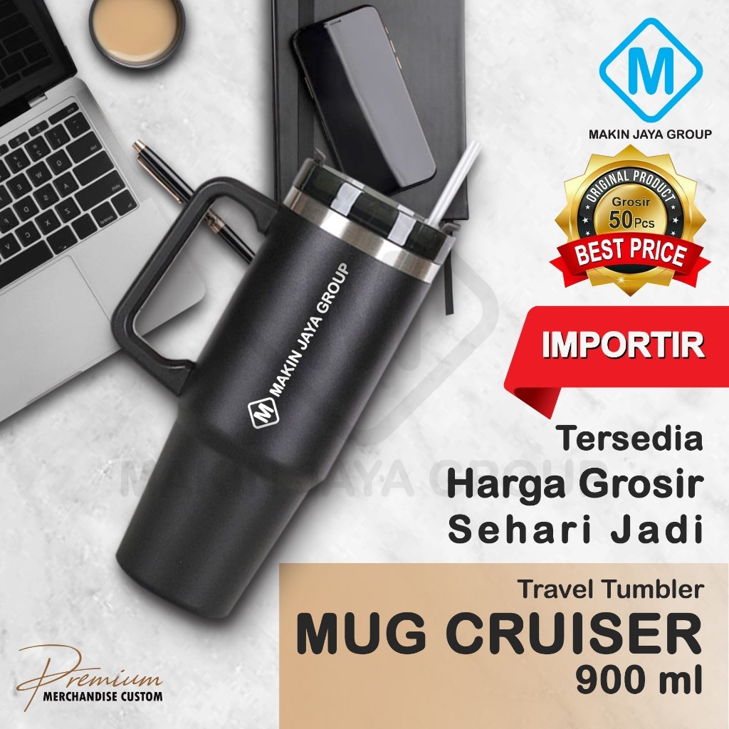 MJG MJG GROSIR Custom Grafir Mug Cruiser 900ml Polos Mug Portable Tahan Panas Dingin - MJG8046IMPORT