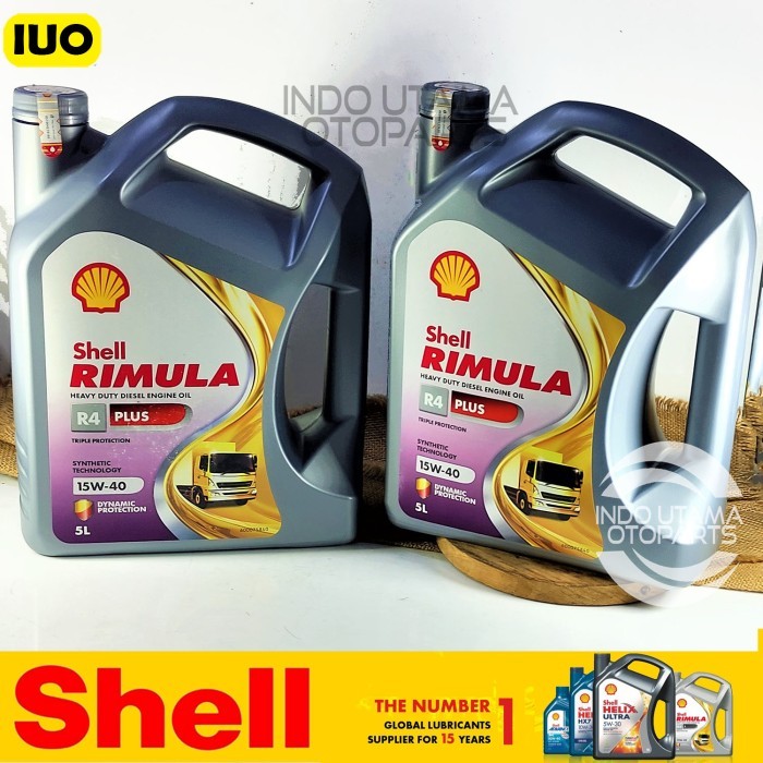 Oli Mesin Shell Rimula R4 Plus 15W-40 15W40 Heavy Duty Diesel 5 Liter