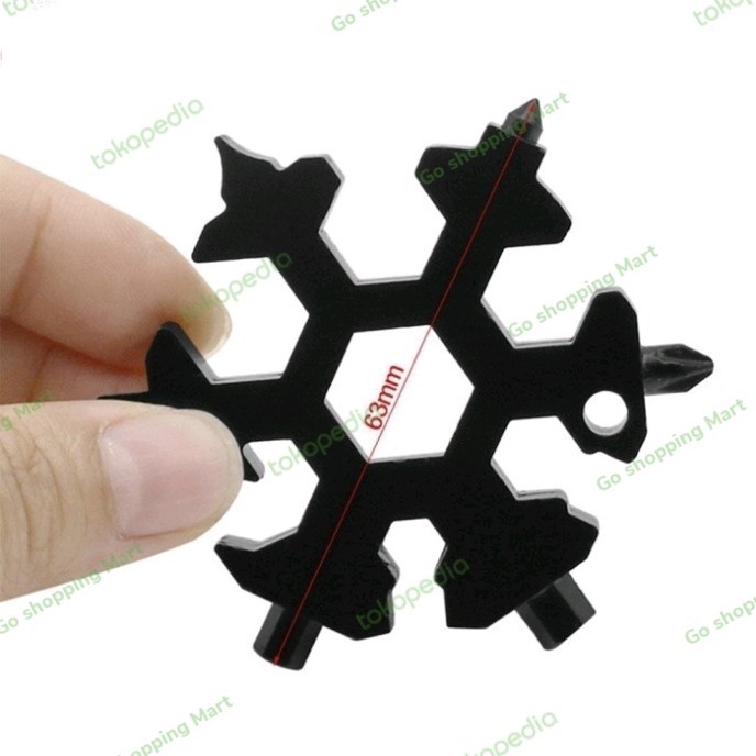 (GSM) 18 in 1 Snowflake Multi-tool Pocket tool Spanner Hex Wrench Bott