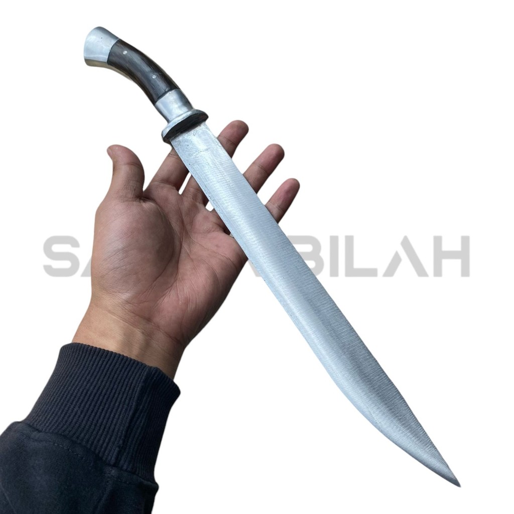 Satria Bilah - Golok Sembelih Super Tajam / Pisau Sembelih Kayu Aren Fulltang Duralium ASLI CIBATU