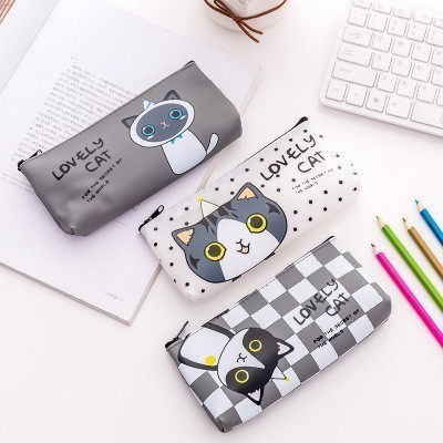 

Tas Pensil Tempat Alat Tulis Tempat Kosmetik Organizer Bag Lovely Cat Bahan Canvas 020