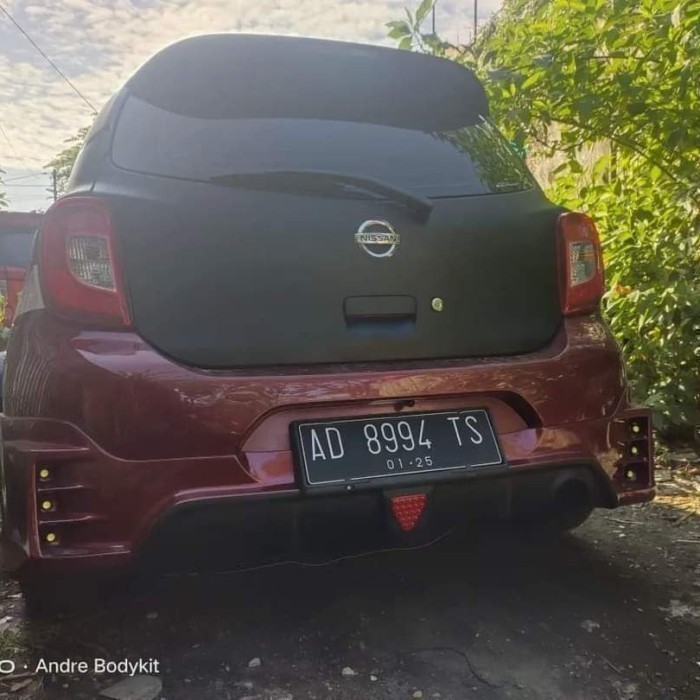 bodykit nisan march facelite bodykit march